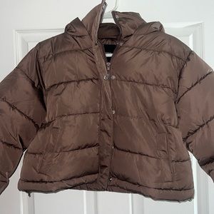 Forever 21 Hooded Puffer Jacket Small